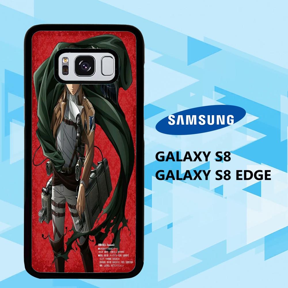 coque samsung galaxy S6 S7 S8 S9 S10 edge case Y9668 levi ackerman wallpaper 140yK2