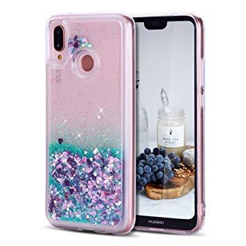 coque huawei p20 lite paillette liquide