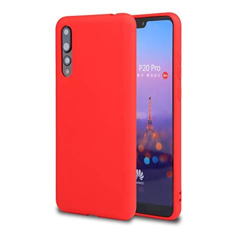 coque huawei p20 pro silicone souple rouge