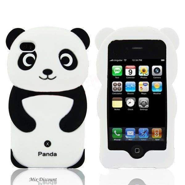 coque iphone 4 silicone panda