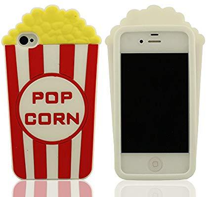 coque iphone 4 silicone pop corn
