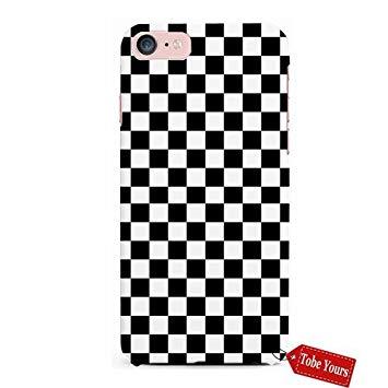 coque iphone 7 carreaux noir et blanc