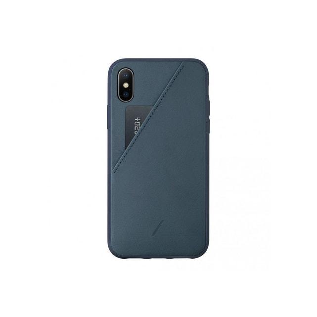 coque iphone xr cuir bleu