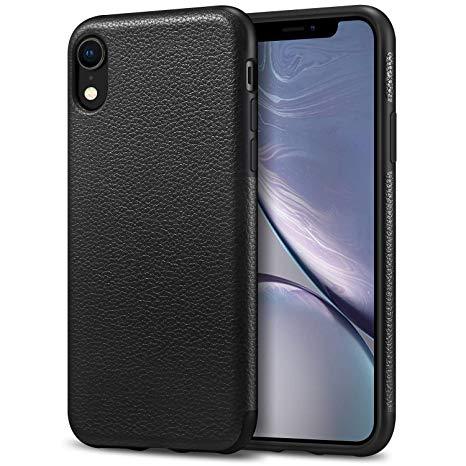 coque iphone xr cuir noir