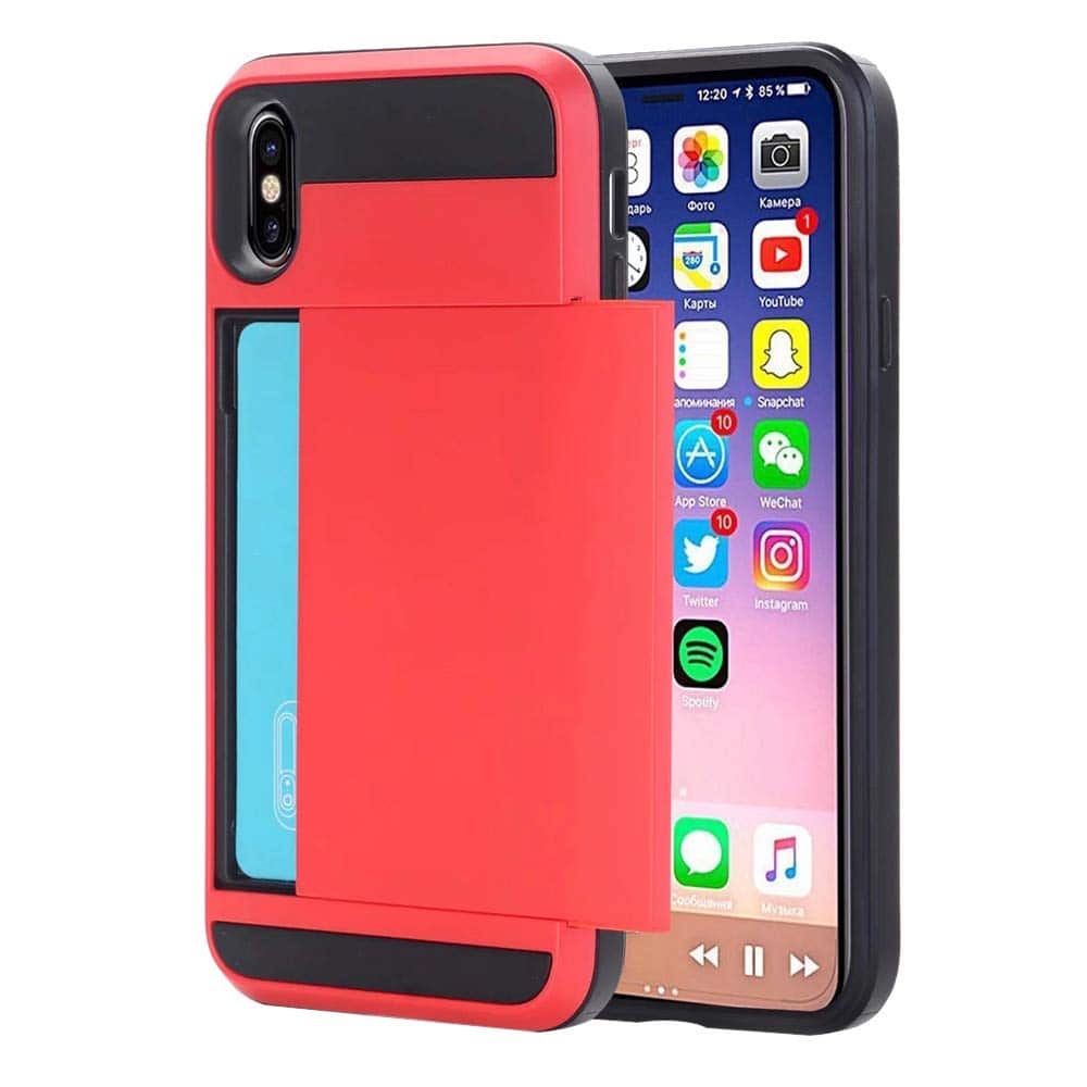 coque iphone xr porte carte sans contact