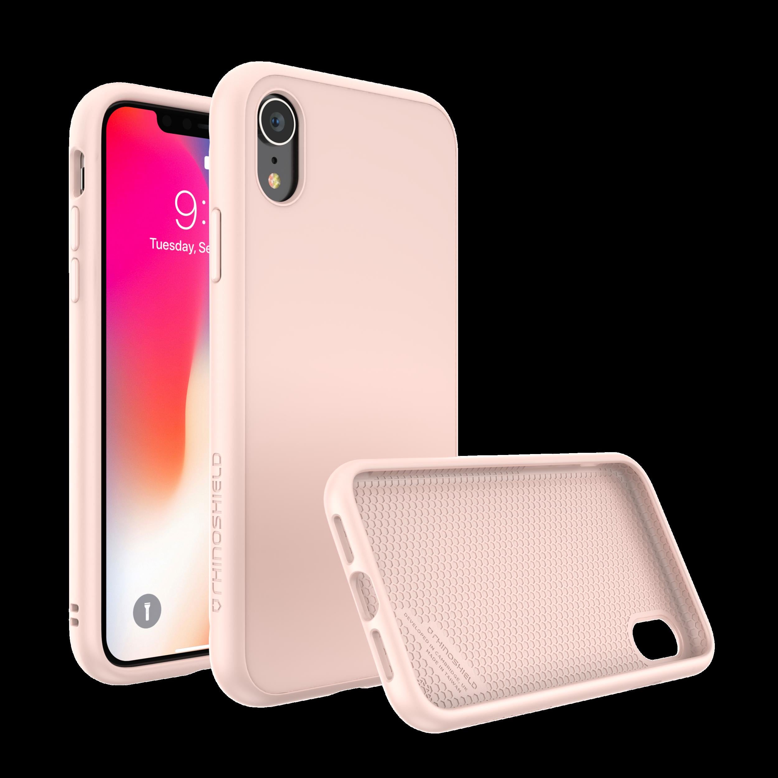 coque iphone xr rose poudre