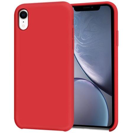 coque iphone xr rouge silicone