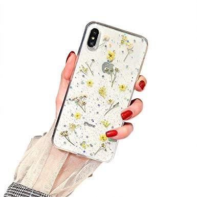 coque iphone xs avec des vrai fleur