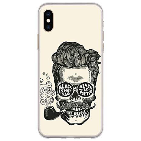 coque iphone xs max crâne blanc