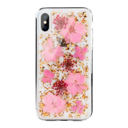 coque iphone xs max fleur rose