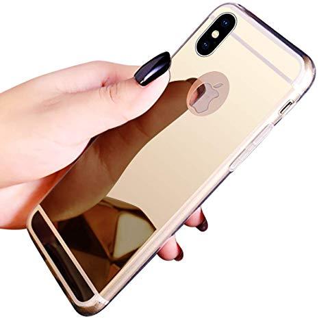 coque iphone xs max miroir or