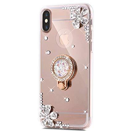 coque iphone xs paillette or