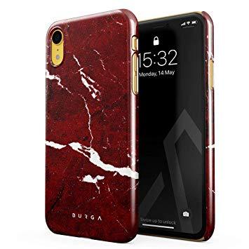 coque marbre iphone xr rouge