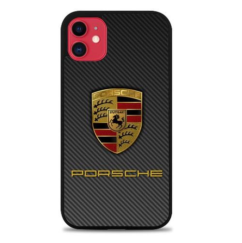 Coque iphone 5 6 7 8 plus x xs xr 11 pro max Porsche Logo Carbon X5017