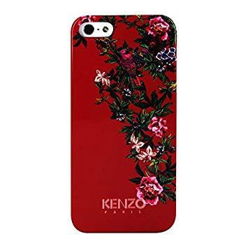 kenzo exotique coque rigide en pvc pour iphone 5 rouge avec fleur