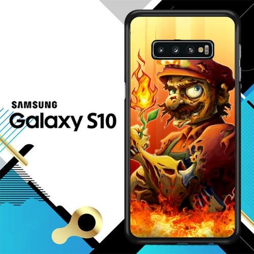 zombie mario fire L0469a coque Samsung Galaxy S10