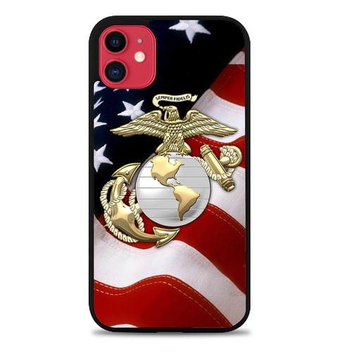 Coque iphone 5 6 7 8 plus x xs xr 11 pro max Marine Corps Anchor L1261