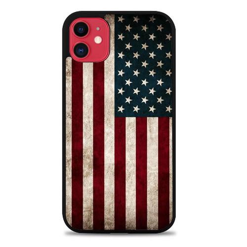 Coque iphone 5 6 7 8 plus x xs xr 11 pro max American Flag W9187