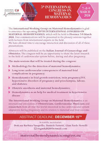 5th Internation Congress on Maternal Hemodynamics