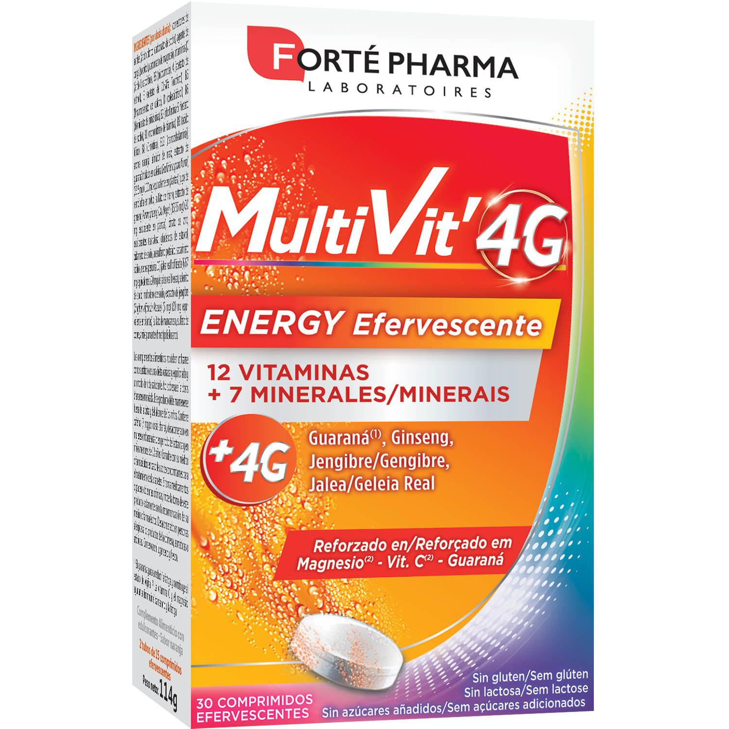 Forte Pharma Vitalidad 4G Ultra Energía 20 comprimidos efervescentes