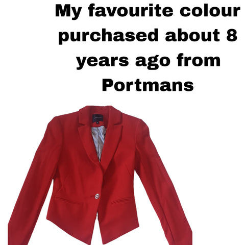 a classic red blazer