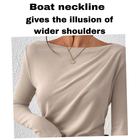 Boat neckline