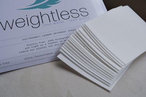 laundry detergent strips from Weightless Clean