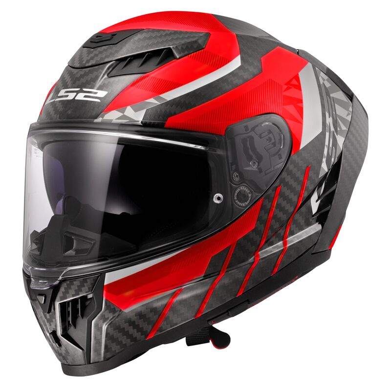 LS2 FF807 Dragon Trax Gloss Red