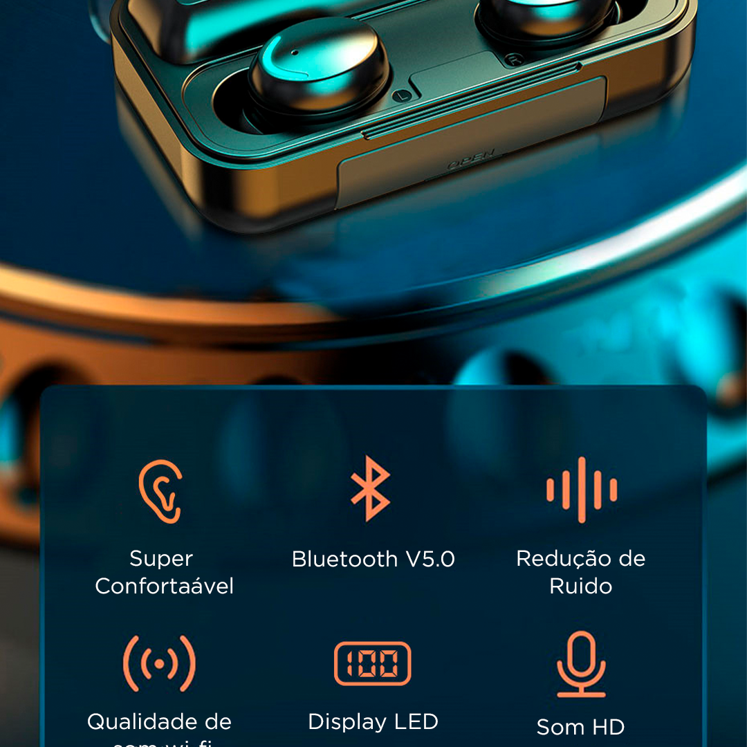 Fone Bluetooth à Prova D'água - AlfaPods Pro