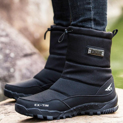 Bota de Inverno Masculina Forrada em Lã | WarmComfort