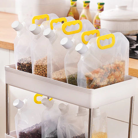 Sacos Potes Premium Armazenador de Alimentos Reutilizáveis - Compre 5 Leve 10 + Brindes Exclusivos 🎁