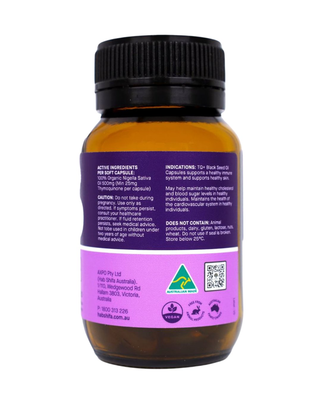 TQ+ Ultra Strength Black Seed Oil 60 Capsules - Hab Shifa product image