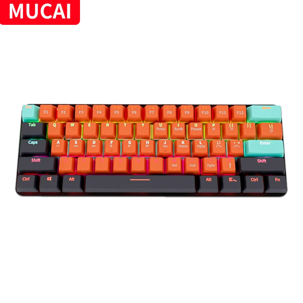 MUCAI MKA610 Mini Mechanical Gaming Wired Keyboard Red Switch Computer