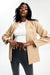 Hook and Eye Detail Button Front Blazer