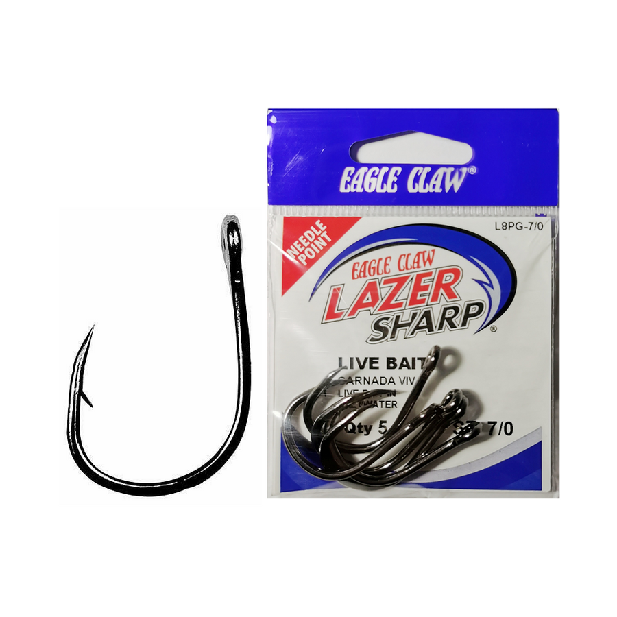 Eagle Claw Lazer Sharp Live Bait Hook (Box) – Anglerpower Fishing