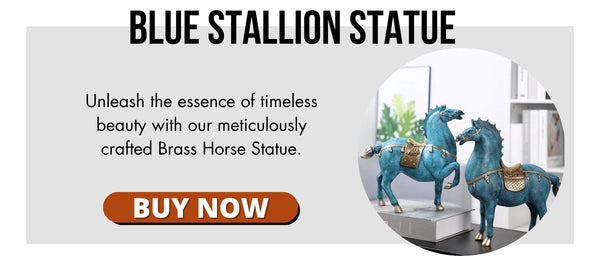 Blue-stallion-statue