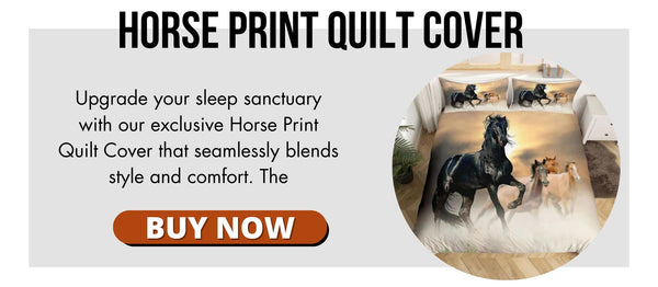 Horse print quilt cover
