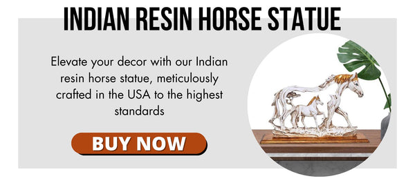 Indian-resin-horse-statue