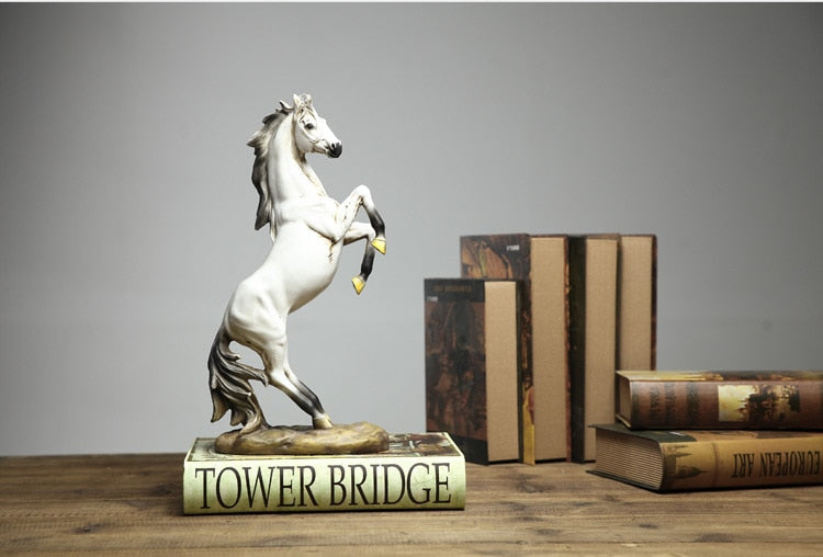 Large brass horse statue
