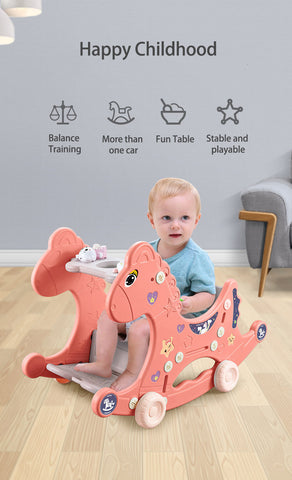 Pink flamingo rocking horse