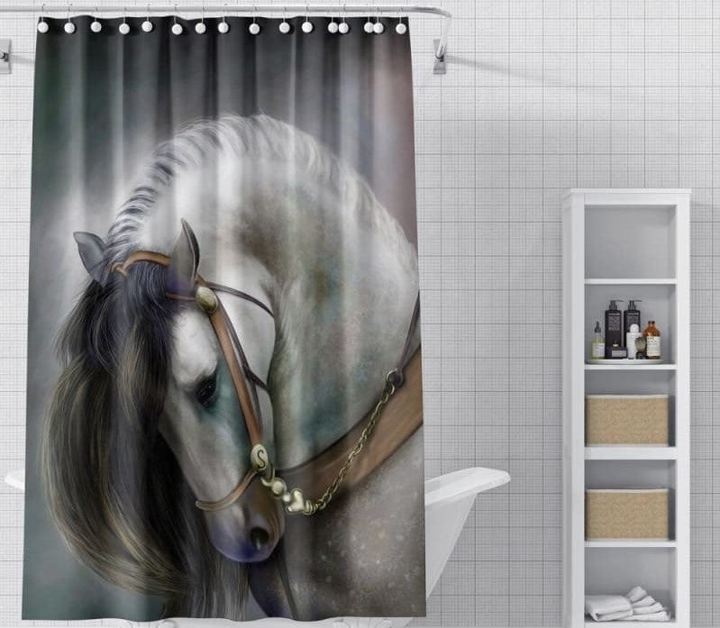 horse shower curtain