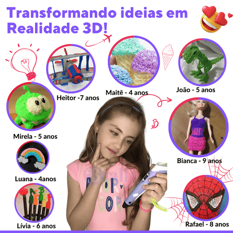 Transforme as ideias com a caneta 3d Toyprint