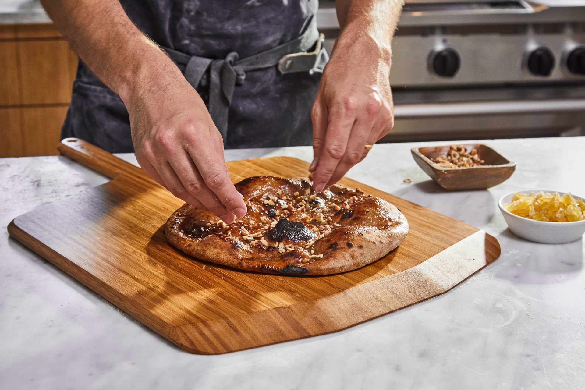 Gingerbread Cinnamon Roll Pizza