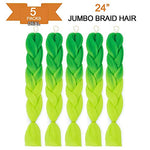 Ombre Kanekalon Jumbo Braiding Hair 5 Pack