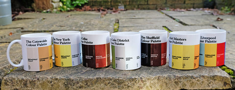 The Colour Palette Company collection of mugs