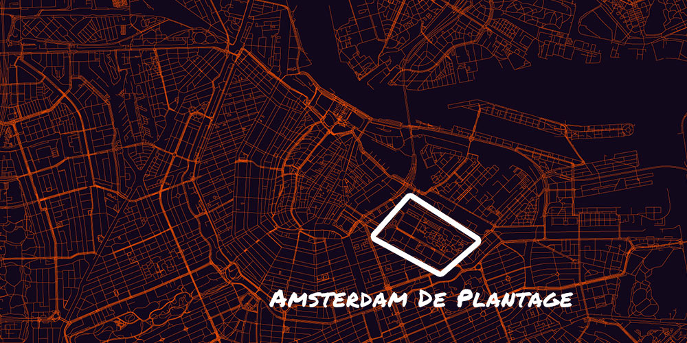Amsterdam De Plantage Highlighted on Map