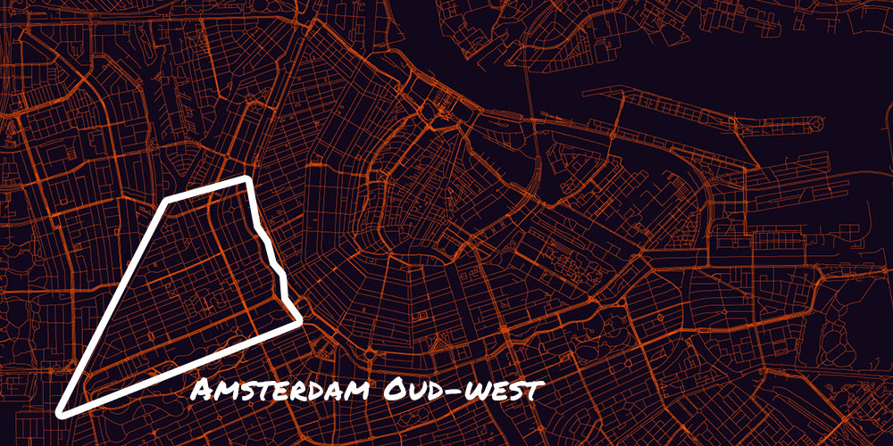 Amsterdam Oud-West Highlighted on Map