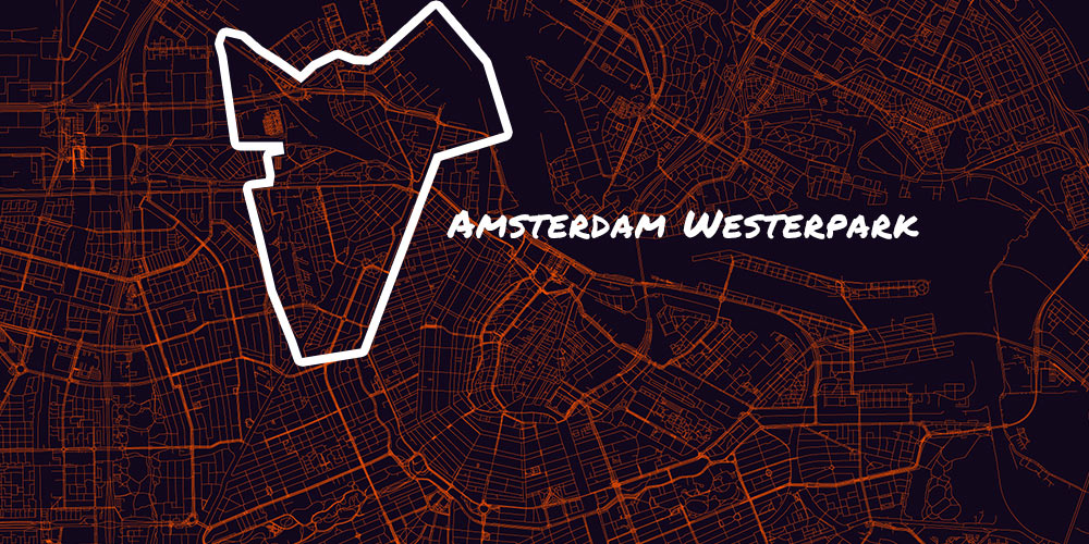 Amsterdam Westerpark Highlighted on Map