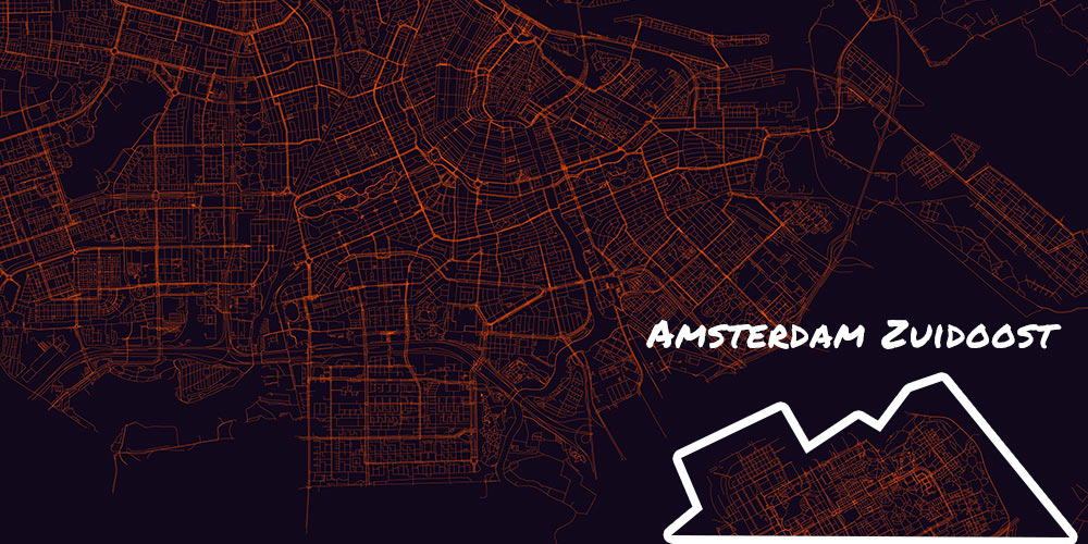 Amsterdam Zuidoost Highlighted on Map
