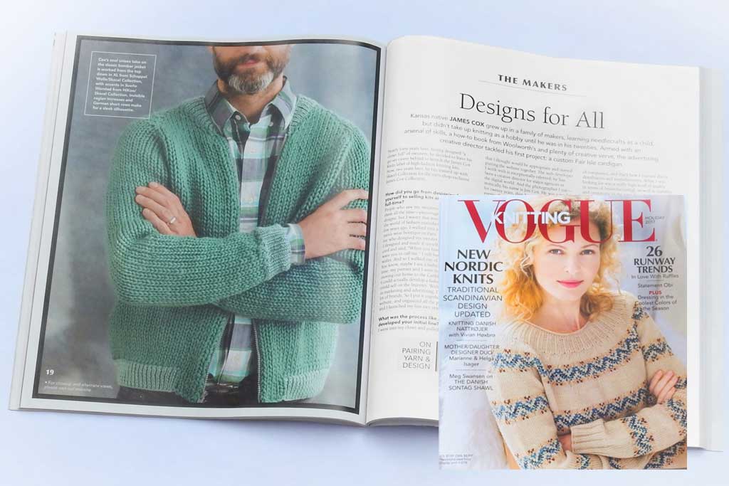 James featured in Vogue Knitting
